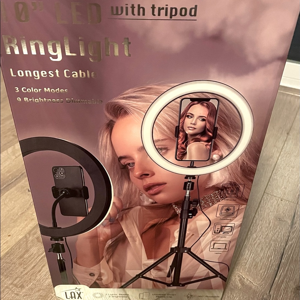 10” LED Tripod Ringlight Universal
USB Plug